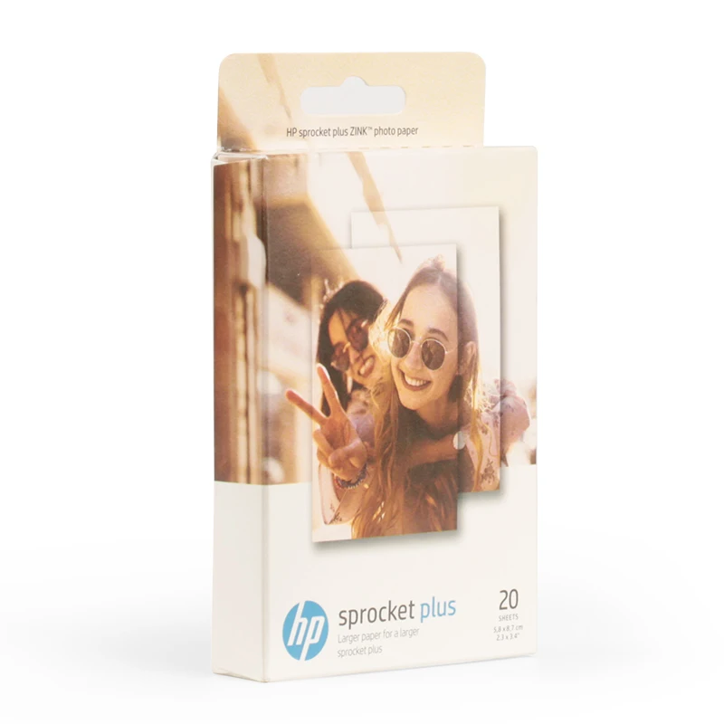 

20 sheets Small printing pocket Sprocket plus mobile photo printing paper ZINK photo paper 5.8*8.6cm for hp Printer photo paper