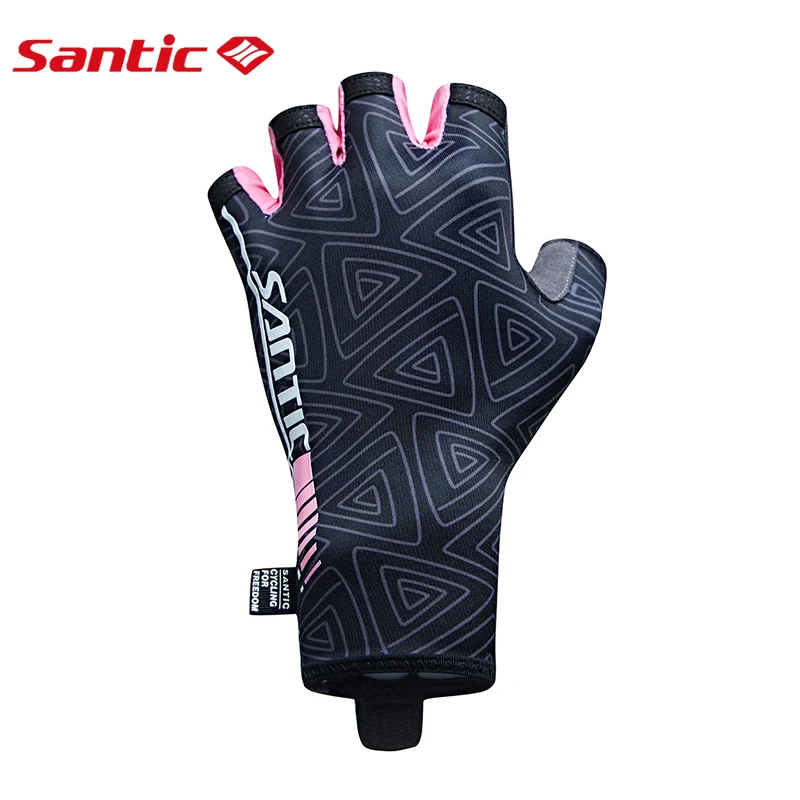 Женские короткие перчатки Santic велосипедные с защитой от солнца без пальцев для