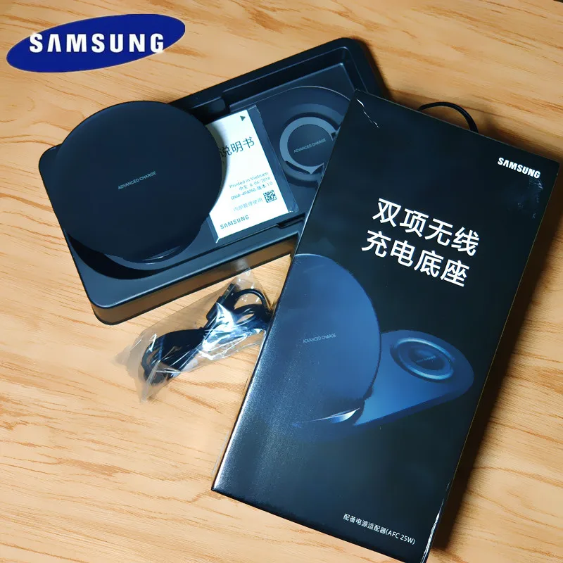 

Original Samsung Fast Wireless Charger Duo Dock Dual EP-N6100 For Galaxy Note 9 8 S9 S10 Quick Charging Adapter EP-N6100TBCGCN