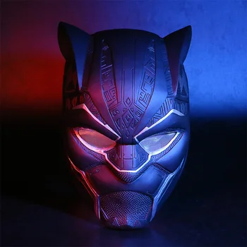 

2018 Avengers:Infinity War Black Panther T'Challa Helmet Mask Matte Halloween Costume Mask Cosplay Men's PVC