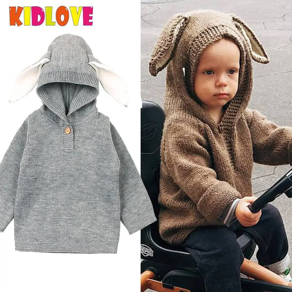 Kidlove/свитеры с капюшоном для детей от 3 до 24 месяцев теплые вязаные свитера