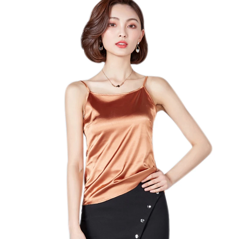 white silk halter top