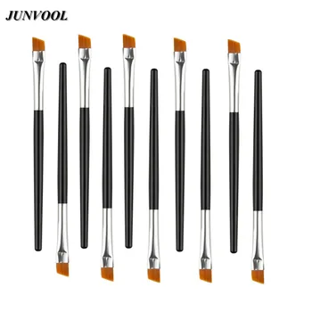 

10pcs Eyeliner Eyebrow Brushes Professional Angled Eye Liner Makeup Brush Tool Tattoo Liquid Make Up Eyeliner Brushes Beauty