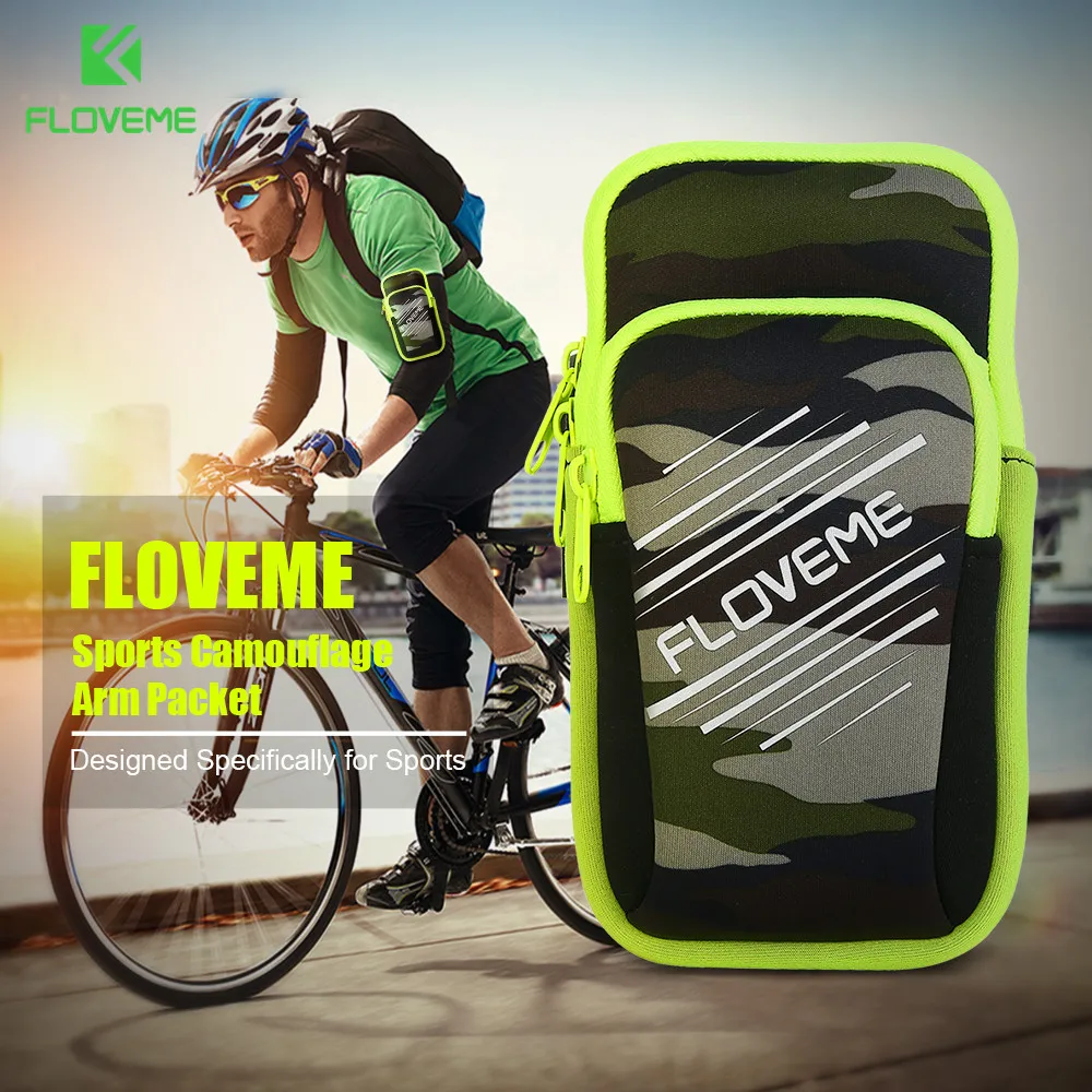 

FLOVEME 5.5'' Off-road+Travel+Sport Arm Band Case For iPhone Samsung Galaxy S7 S6 Honor VIVO SONY LG Camouflage Case Phone Bag