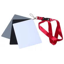 3in1 12.6cm * 17.8cm digital cinza cartão branco preto 18% cinza cor branco equilíbrio + cinta conjunto para fotografia digital