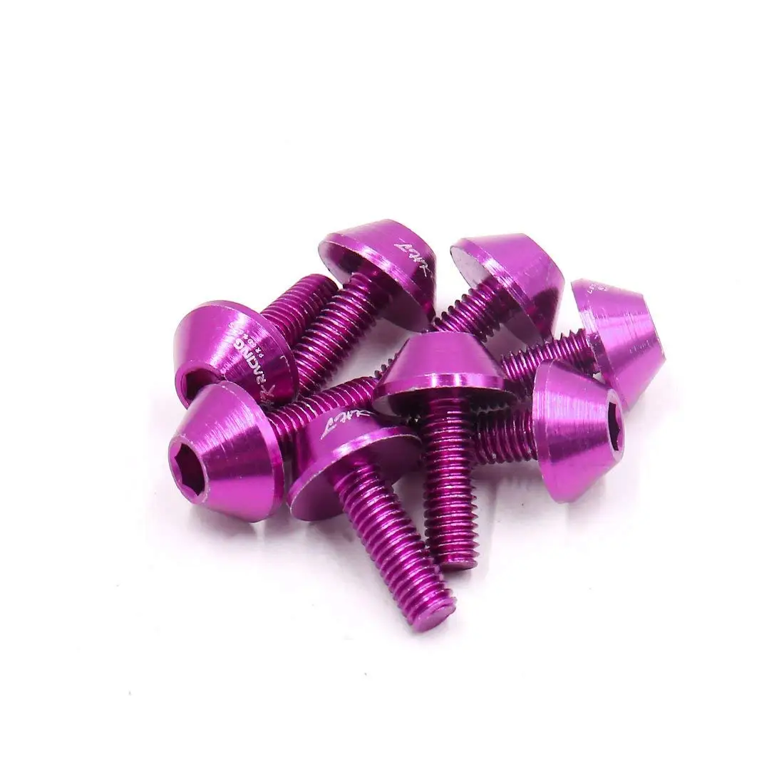 Uxcell 8pcs Purple Aluminum Alloy Motorcycle Hex Socket Head Bolts