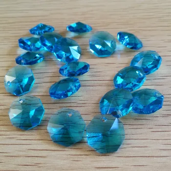 

2000pcs/lot ,Mixed Color 14mm crystal octagon beads in 1 hole For Crystal Chandelier Prism beads Free Shipping