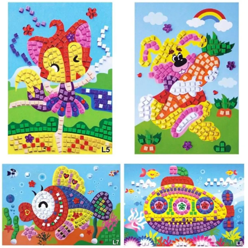 

EVA Mosaic Diy Sticker Art Puzzle Colorful