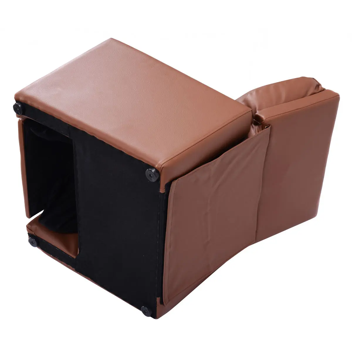 Giantex Kids Sofa Manual Recliner Pu Leather Ergonomic Lounge with Cup Holder Children Gift Modern Children Furniture HW54197BN Giantex Kids Sofa Manual Recliner Pu Leather Ergonomic Lounge with Cup Holder Children Gift Modern Children Furniture HW54197BN