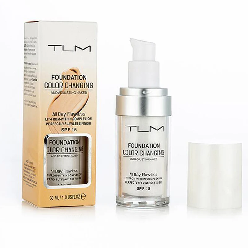 30ml TLM Color Changing Liquid Foundation Makeup Change To Your Skin Tone By Just Blending