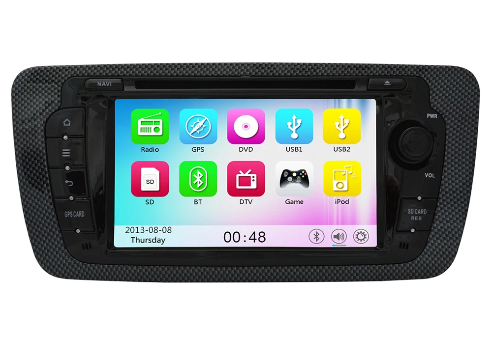 Excellent 7" in-dash Car DVD player with GPS navigation,audio Radio stereo,USB/SD AUX BT/TV Canbus,car multimedia headunit for Seat 2013 0