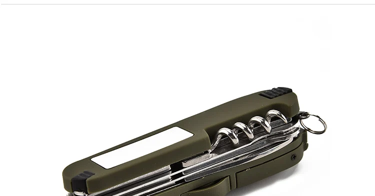 Горячая Распродажа 91 мм Многофункциональный складной нож с компасом 11 в 1 карманный нож из нержавеющей стали с светодиодный нож для кемпинга