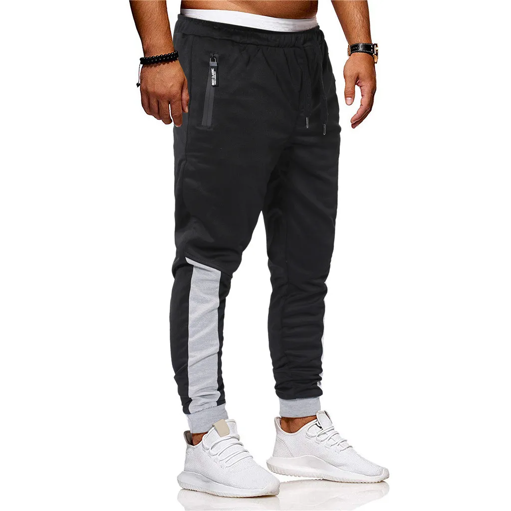 رجل ركض سراويل تقليدية اللياقة البدنية الرجال الرياضية رياضية القيعان نحيل Sweatpants السراويل صالات رياضية عداء ببطء السراويل الترنك من الرجال