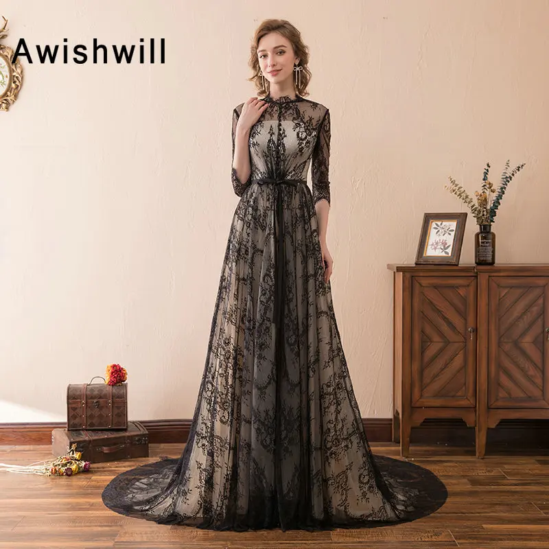 modest long formal gowns