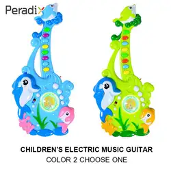 2018 Прямая доставка Детская игрушка гитары Блестящий Рождественский музыка гитара игрушка многоцветный смешно способность начала
