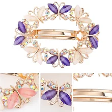 1 шт. со стразами Заколки для волос для Для женщин девочек цветок бабочка заколки зажим шпильки брошь Инструменты для укладки волос