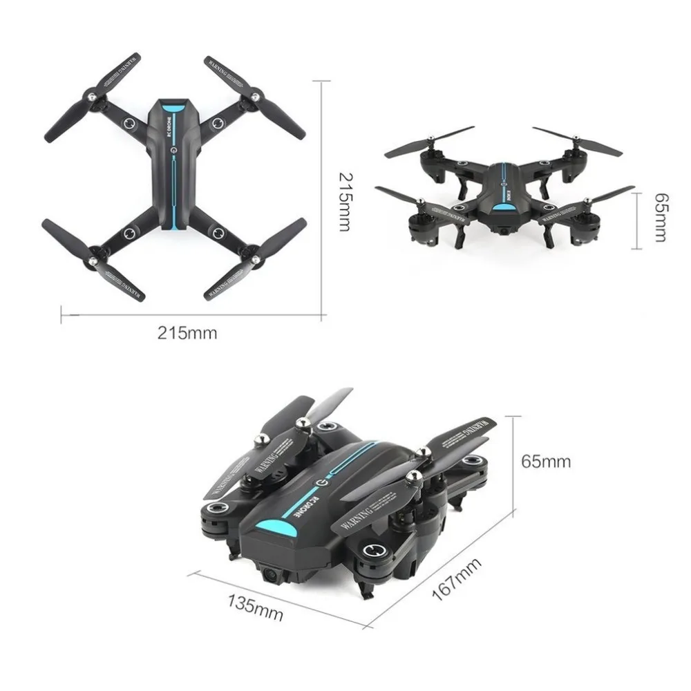 A6W складной Радиоуправляемый Дрон 2,4G Wi-Fi FPV 720P широкоугольная HD камера RTF Квадрокоптер с датчиком гравитации режим удержания высоты