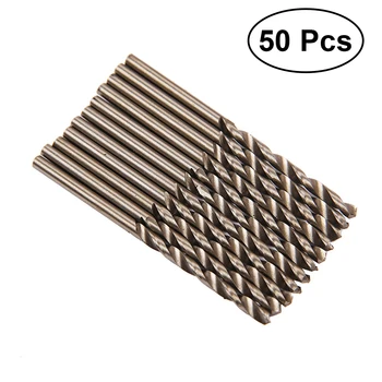 

50pcs 1.0mm-3.0mm High Speed Steel Twist Drill Set Drilling Bit (Silver)