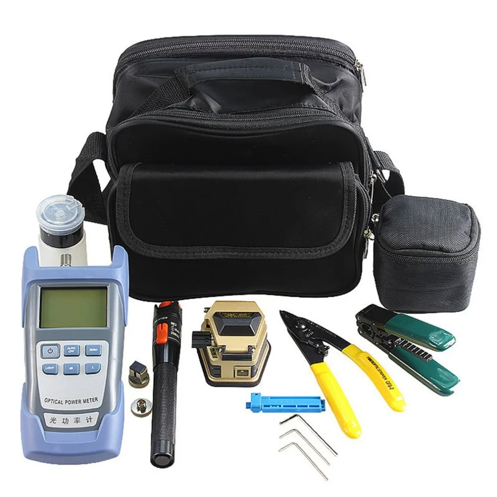 

FTTH Tool Kit with SKL-6C Fiber Cleaver Optical Power Meter 10mW Visual Fault Locator Fiber Optic Stripper