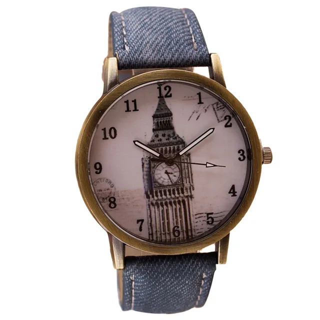 Orologi Al Quarzo Per Orologio Retṛ Torre Orologio Da Polso Cinturino In Pelle Orologi Al Quarzo Per Orologio Retṛ Torre Orologio Da Polso Cinturino In Pelle