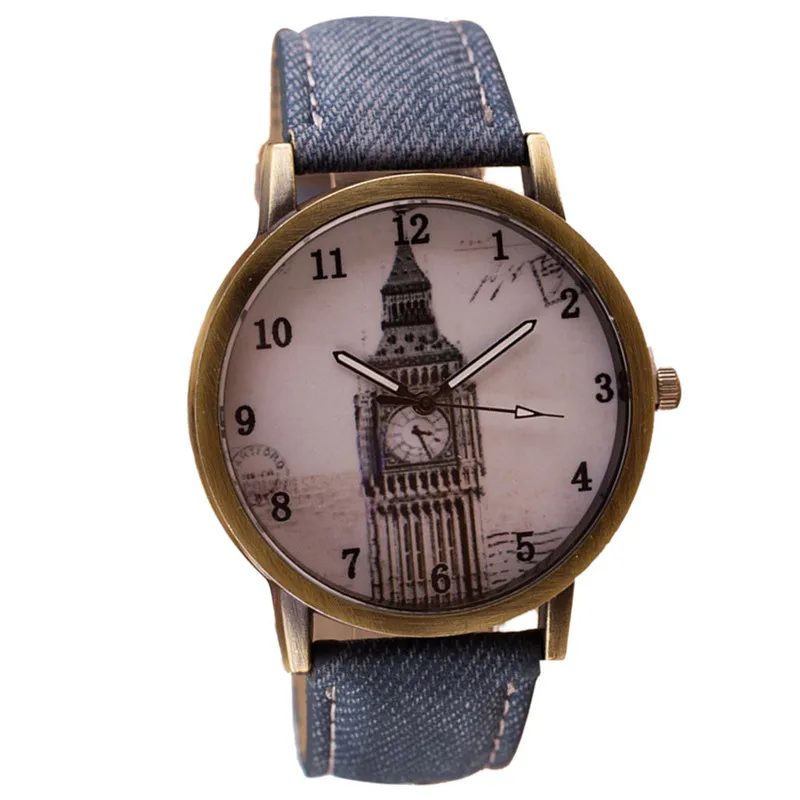 Quartz font b Watches b font For Retro Clock Tower Wrist font b Watch b font