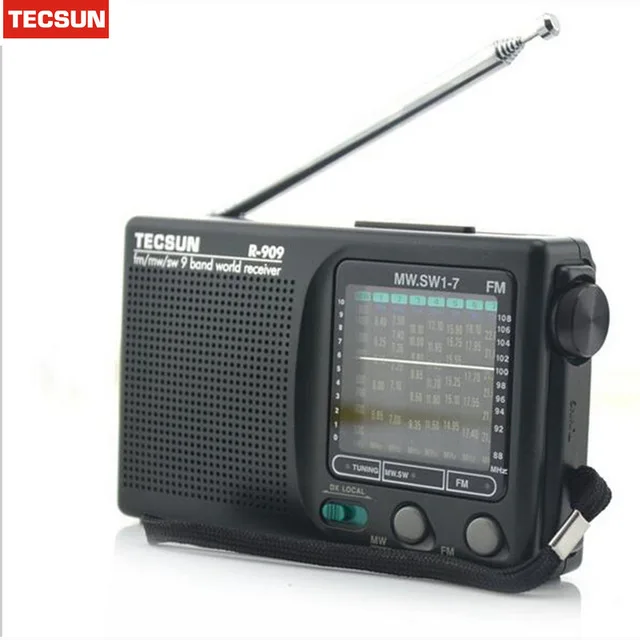 Оригинальный Tecsun R 909 R909 радио FM / MW SW 9 полосы слово приемник Портативный tecsun