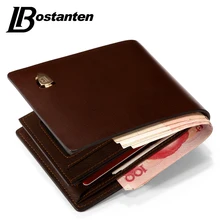 Bostanten 2016 Nouveau Petit Hommes Portefeuille En Cuir Vintage Conception Bourse Hommes Marque titulaire de la Carte Célèbre Marque Mâle Portefeuille Prix de Gros