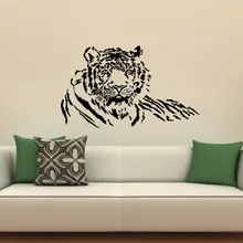 Tiger Wall Decal Vinyl Art DIY Sticker mural Zoo Safari Animal House Bedroom Living Room Decoration Wallpaper Home Poster WW-192 3d door unicorn animal wall sticker styling vinyl mural forest landscape wallpaper home living room bedroom decoration
