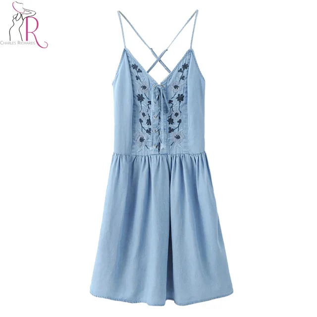 Lace Denim Dresses
