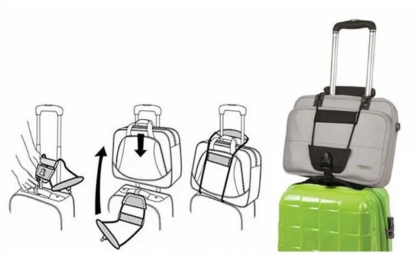 Travel Luggage Suitcase Adjustable Belt Carry On Bungee Bag Strap luggage strap