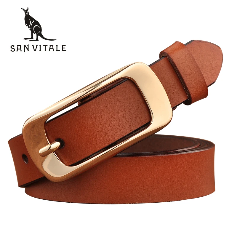 New Fashion Women's Belts with Genuine Leather Buckles Waistband Luxury