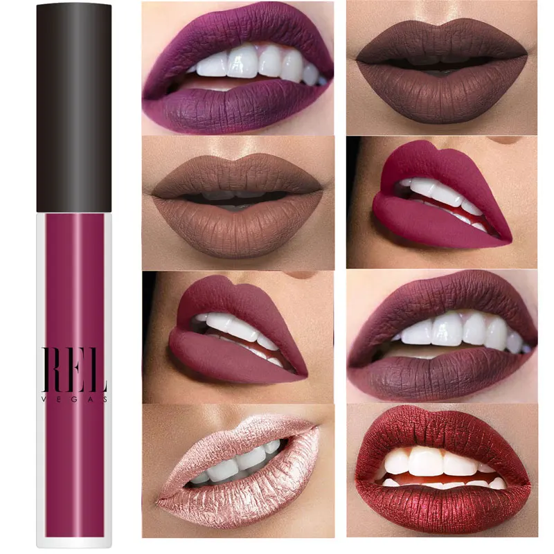 

Brand New Matte Liquid Lip Gloss Long-lasting Waterproof Matt Lipstick High Quality Makeup Tint Tattoo Matte Nude Lipstick
