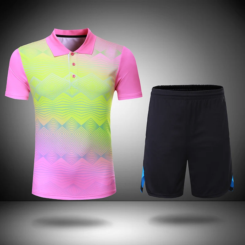 Free Custom Name colorful badminton sets Women Men   Badminton clothes   table tennis clothes   badminton shirt + shorts  205