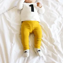 Милые леггинсы для девочек, детские штаны для девочек, эластичные штаны с высокой талией, Осенние леггинсы, Хлопковые Штаны для мальчиков, одежда для маленьких девочек