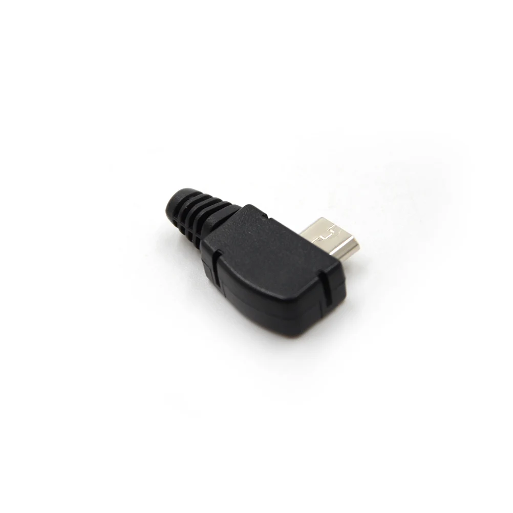 1 шт/2 шт 5P порт правый угол Micro USB штекер разъем с пластиковой крышкой хвостовое отверстие: 3,2 мм