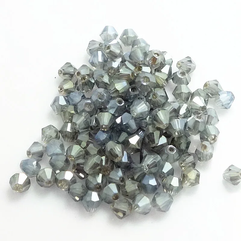 4mm 500pcs Charm Bicone Crystal Glass Loose Beads DIY Jewelry Bracelet Making