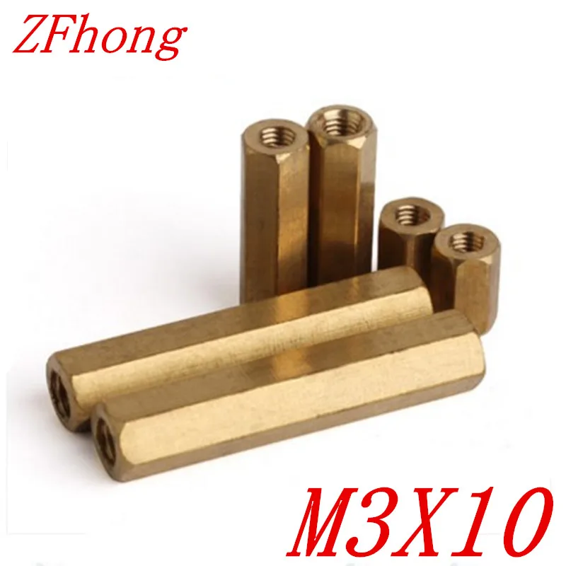 1000pcs M3*10 m3 x 10 Brass Standoff Spacer Female Female Spacing