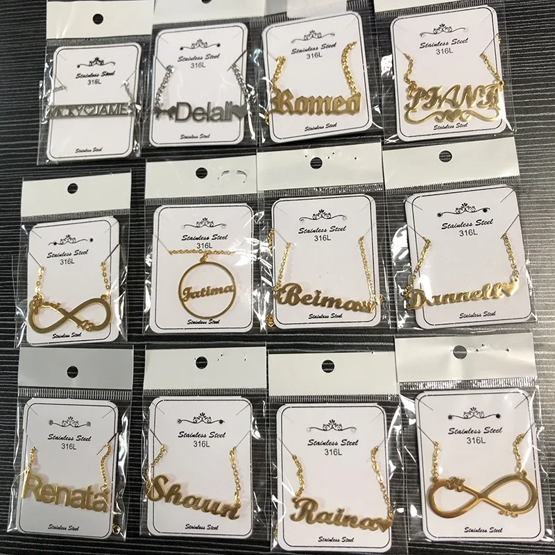 

Any Personalized Name Necklace Stainless Steel Pendant Alison Font Fascinating Pendant Custom Name Personalized Necklace
