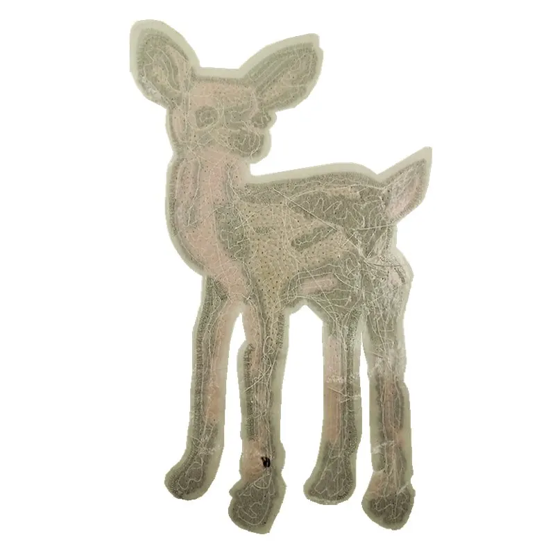 P0079 Iron-on Sequined Deer Patch Cute Animal Patches For Clothing Bag DIY Sewing Accessories Parches Para (5)