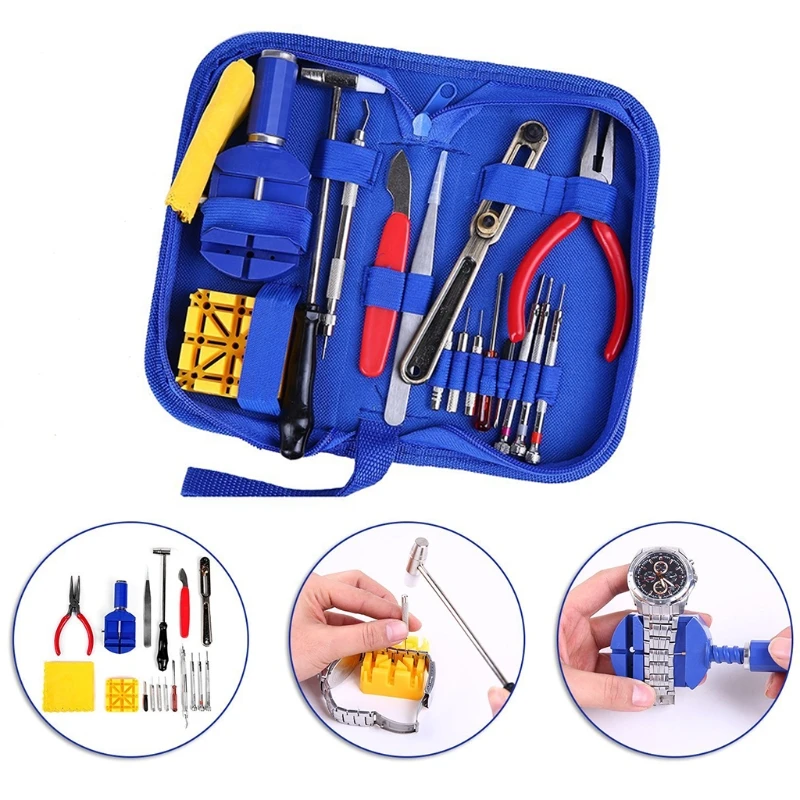 

Free delivery 17 Pcs Clock Watch Opener Repair Kit Pin Remover Screwdriver Watchmaker Tools Set