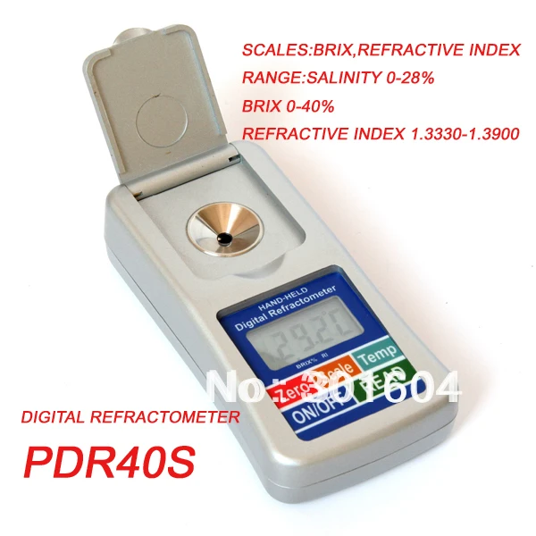 Цифровой портативный цифровой 0-28% солености 0-40% рефрактометр Брикса PDR40S