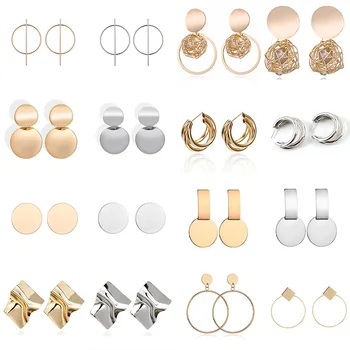 

2019 Fashion Statement Earrings Big Geometric earrings For Women Hanging Dangle Earrings Drop Earing modern Jewelry Wholesale