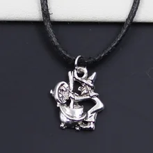 Прочный черный искусственная кожа ведьма рафинирования лекарств кулон шнур Колье DIY Ожерелье Ретро серебряное тибетское в стиле бохо