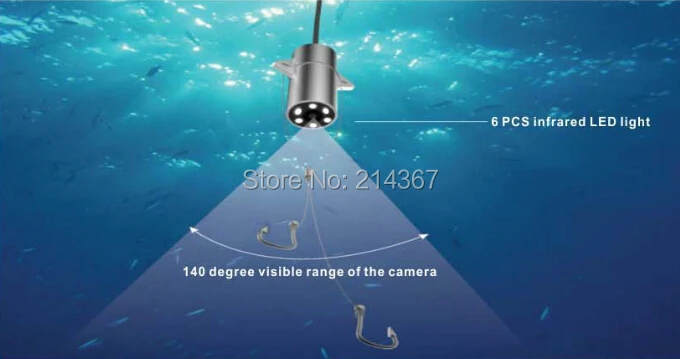 X3 140 широкоугольный объектив Рыбалка Cam стержень IP7 рыбы камеры как эхолот для поиска рыбы