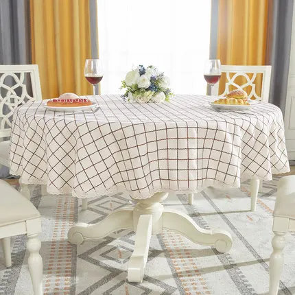 Round tablecloth cotton and linen household thickening European pastoral round table cloth coffee t
