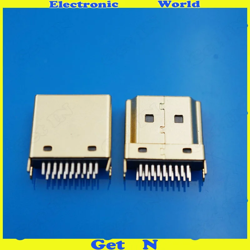 

Gold-Plated HDMI Male Plug Connector 19PIN 19P HDMI Jack 1.6MM 180 Degree