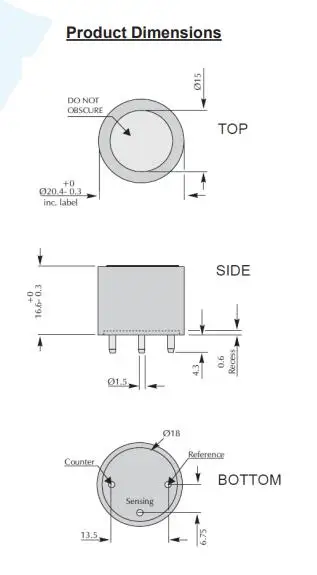 

AT204-800 Ethylene Oxide (C2 H4 O) Gas Sensor