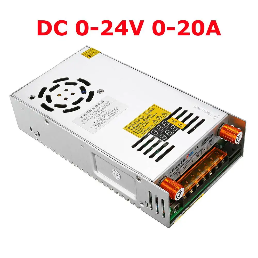 Переключение Питание трансформатор Регулируемый AC 110/220V DC/DC 0-24/36/48V 480W с двойным цифровым Дисплей для Батарея зарядки - Цвет: Серебристый