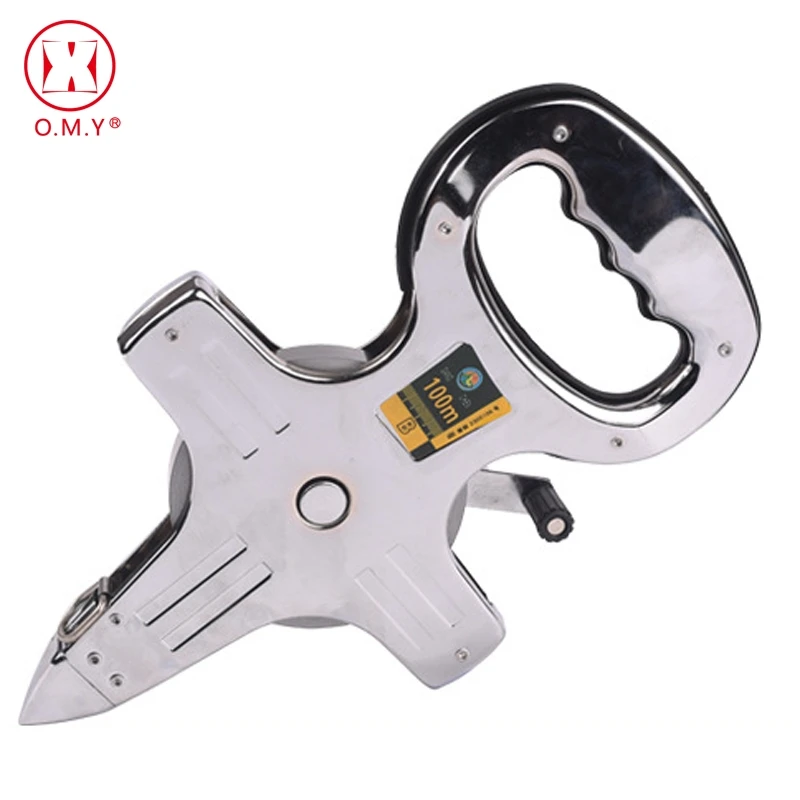 

O.M.Y 1Pcs Molded Case Steel Frame Ruler 100mm Stainless steel Hand-cranked Steel Frame Ruler High Precision Measuring Tools Hot