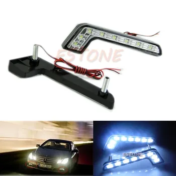 

Hot 2X Waterproof 8-LED Car Daytime Running Light DRL Daylight Kit Super White